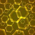 Beautiful futuristic hexagon background - vector